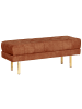 Beliani Bettbank ROSEVILLE in Rot/Gold - (W) 117 x (H) 44 x (L) 40 cm