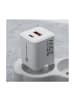 Wisam® FORCELL GaN Ladegerät 35W USB-C/A PD QC Weiß