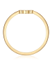 Glanzstücke München Ring Kleeblatt aus Edelstahl mit Türkis (synth.) in gelbgold