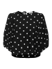 Soaked in Luxury Kurzarm-Bluse SLIdola Gerade Passform in Black and White Dots