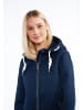 ICEBOUND Damen Strickfleecejacke in Marine Melange
