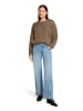 CARTOON Basic-Pullover mit Rundhalsausschnitt in Hellbraun