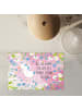 Mr. & Mrs. Panda Puzzle Einhorn Blume mit Spruch in Rot Pastell