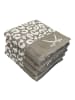 Sansibar 6-teilig, 100 % Baumwolle, Leo-Design in Taupe/Sand
