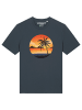 wat? Apparel T-Shirt Sunset on palm beach in India Ink Grey