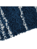 Beliani Shaggy TASHIR in Blau/Weiß - (W) 80 x (H) 80 x (L) 150 cm