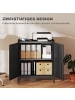 HOMCOM Metallschrank-80L x 35B x 91H cm-Schwarz