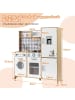COSTWAY Kinderküche Holz in Beige