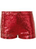 tectake Shorts mit glänzenden Pailletten, rot
