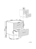 Beliani Nachttisch KEITH in Braun - (W) 48 x (H) 60 x (L) 40 cm