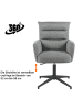 DUBI Möbel 2er-Set: Bürostuhl Mika-Romy in Grau - (B)59 x (H)91 x  (T)66 cm