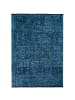 KADIMA DESIGN Teppich Kurzflor Unicolor Chenille Baumwolle Innen in Blau