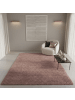 KADIMA DESIGN Teppich Hochflor Shaggy Uni Style Polypropylen Wohnzimmer in Rosa