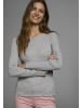 FLASHLIGHTS Langarmshirt in marine, grau-meliert