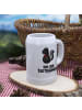 Mr. & Mrs. Panda Bierkrug Stinktier Blume mit Spruch in Weiß
