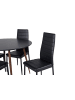 ebuy24 Essgruppe Plaza 20 (5-teilig) Schwarz 100 x 100 cm