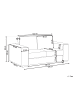 Beliani 2-Sitzer Sofa VIKRAN in Braun/Schwarz - (W) 176 x (H) 88 x (L) 99 cm