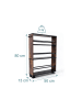 relaxdays Nischenwagen "Industrial" in Schwarz/ Braun - (B)13 x (H)80 x (T)50 cm