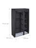 relaxdays Stoffschrank in Anthrazit - (B)109 x (H)174,5 x (T)44 cm