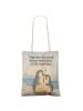 Mr. & Mrs. Panda Tote Bag Pinguin umarmen Design mit Spruch in Weiß