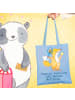 Mr. & Mrs. Panda Shopper Fuchs Tennis spielen mit Spruch in Sky Blue