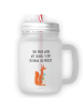 Mr. & Mrs. Panda Einmachglas Eichhörnchen Blume mit Spruch in Transparent
