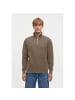 MADS NORGAARD COPENHAGEN Sweatshirt Light Terry Hans Half zip in braun