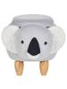 Beliani Tierhocker COALA in Grau/Braun - (W) 32 x (H) 37 x (L) 61 cm