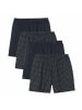 Calida Web-Boxershorts 4er Pack in Dunkelblau/Weiß