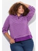 Ulla Popken Langarmshirt in dunkles violett