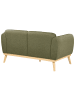 Beliani 2-Sitzer Sofa LJUNG in Grün/Braun - (W) 160 x (H) 82 cm