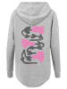 F4NT4STIC Oversized Hoodie Blumen Muster in grau