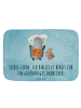 Mr. & Mrs. Panda Badematte Pinguin & Maus Wanderer mit Spruch in Eisblau