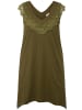 Ulla Popken Strick-Top in dunkles olive