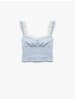 KOTON BLUSE SS in Blau Karomuster