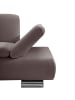 others ECKSOFA mit Ottomane links Kaye Bezug Kunstleder Metallfuß verchromt / braun