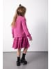 Coccodrillo Geripptes Kleid mit langen Ärmeln in rosa