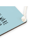 Mr. & Mrs. Panda Wandbild Holz Fuchs  Schlittschuhe mit Spruch in Eisblau