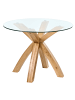 Beliani Esszimmertisch YAPP in Braun - (W) 100 x (H) 75 x (L) 100 cm