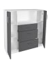 ebuy24 Küchenregale Esilo Grau 109 x 40 cm