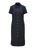 MADELEINE Schmales Hemdblusenkleid mit Kurzarm in marine