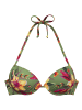 LASCANA Push-Up-Bikini-Top in salbei-pink bedruckt