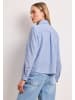 Street One Langarm Bluse aus Seersuckerqualität in Blau