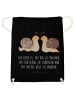 Mr. & Mrs. Panda Tasche Schnecken Liebe mit Spruch in Schwarz