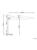 Beliani Ampelschirm MONZA in Grau/Weiß - (W) 250 x (H) 235 x (L) 250 cm