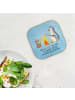 Mr. & Mrs. Panda Bierdeckel Pinguin Lagerfeuer mit Spruch in Eisblau