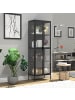 ebuy24 Vitrinenschrank FlokaXXL schwarz Schwarz 60 x 35 cm