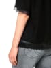 MARC CAIN SPORTS  2-in-1 T-Shirt im Layer-Look mit Mesh in Black New