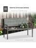 Outsunny Gartenbank,B122 x T60 x H85cm,Grau