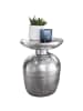KADIMA DESIGN Beistelltisch Orient | Hammerschlag-Look, Aluminium, Robust in Silber